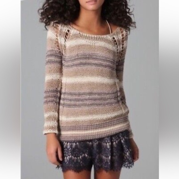 Free People Crochet Sweater XS Top
Long Sleeves BEIGE Ivory GREY
Boho Hippie - Picture 2 of 16